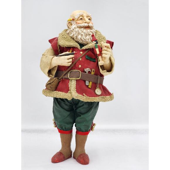 Midwest Importers Of Cannon Falls Santa Toymaker Holding Pinocchio Christmas 10" - Picture 16 of 16